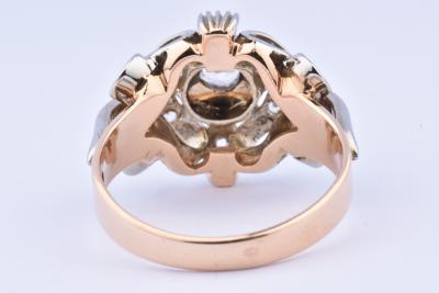 Bague en or bicolore 18 carats ornée de 9 oxydes 2