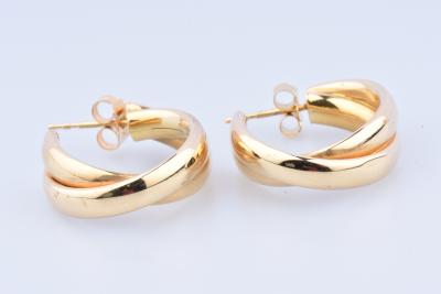 Belles boucles d’oreilles créoles en or 18 carats 2