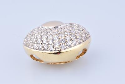 Magnifique pendentif coeur en or 18 carats  orné d’oxydes de Zirconium 2