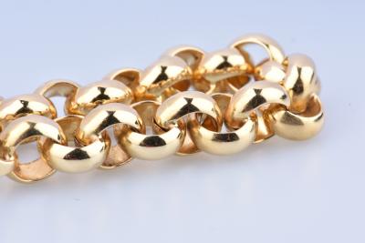 Beau bracelet en or 18 carats (750 millièmes), Chaîne en maille jaseron 2