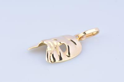 Magnifique pendentif Masque de Venise en or 18 carats (750 millièmes). 2