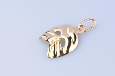 Magnifique pendentif Masque de Venise en or 18 carats (750 millièmes). 2