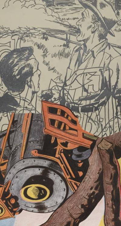 RISTO -  The train, 2014 - Dessin signé 2