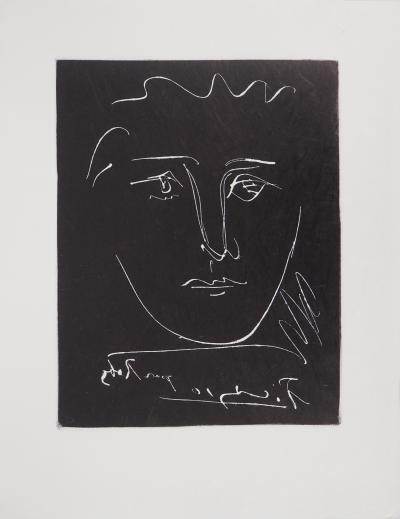 Pablo PICASSO (d’après) : Visage pour Roby, 1950 - Gravure signée