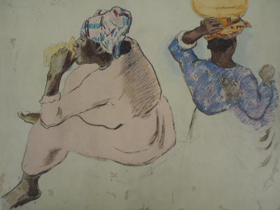 Paul GAUGUIN (d’après) - Tahiti, Femmes Maoris - Lithographie signée 2