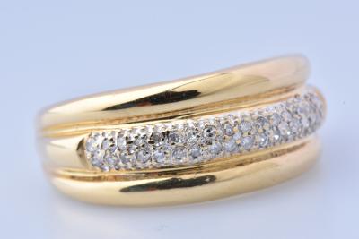 Bague en or jaune 18 carats composée de 34 diamants brillants 2