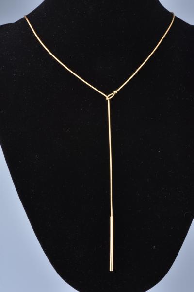 Collier en or jaune 18 carats (750 millièmes). Chaine en maille serpent. 2