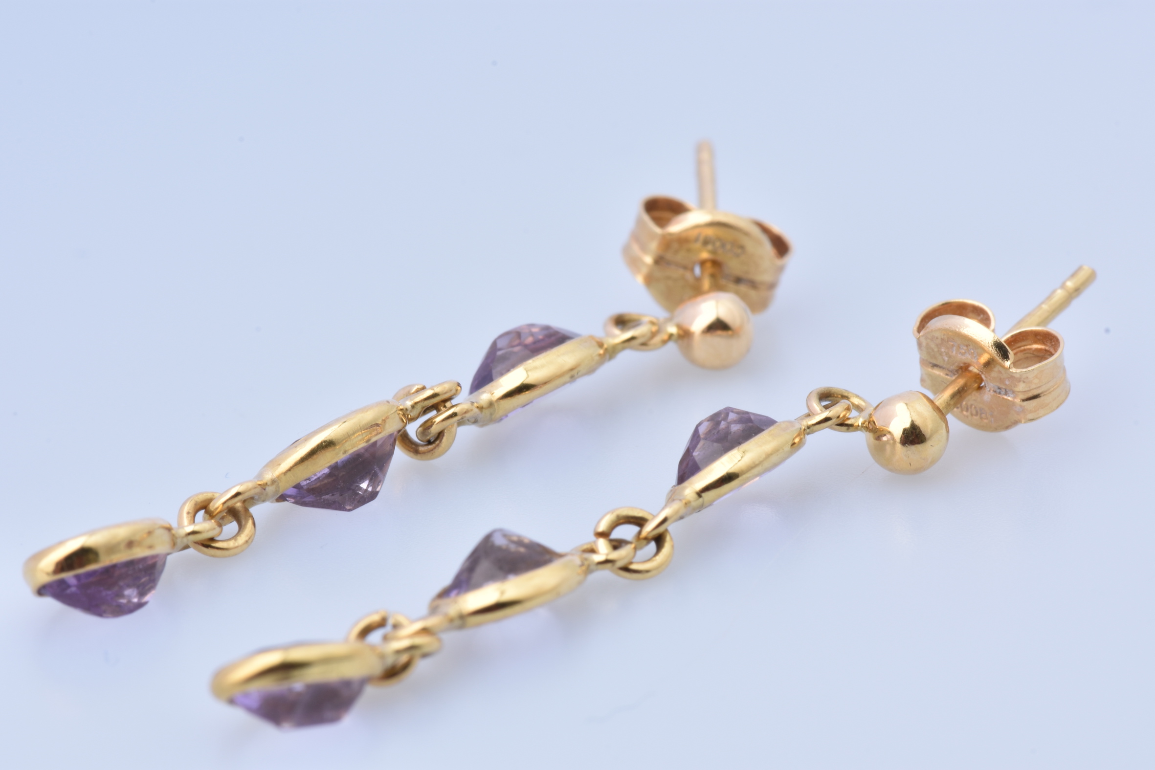 Boucles D'oreilles En Or Jaune 18 Carats Avec Perles De Culture - Occasion - Style Boucle