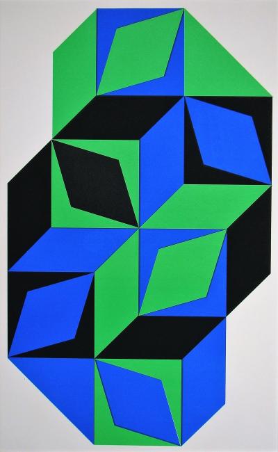 VICTOR VASARELY - Sérigraphie en couleurs - L’Art Vivant - 1968 2