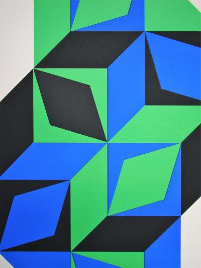 VICTOR VASARELY - Sérigraphie en couleurs - L’Art Vivant - 1968 2