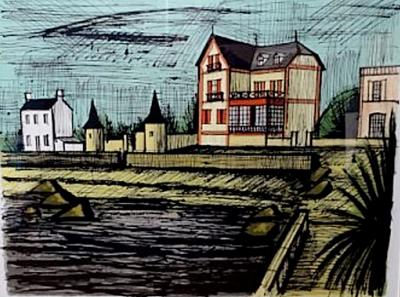 Bernard BUFFET  ’’Brignogan la Plage’’, 1983 - Lithographie ORIGINALE  signée au crayon 2