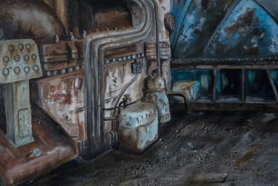 Jean-Pierre BRISSART - La machine sous la verrière, 2015 - Huile sur toile 2