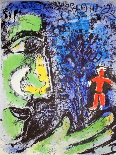 Marc CHAGALL - Le profil de l’enfant rouge, 1960 - Lithographie originale 2