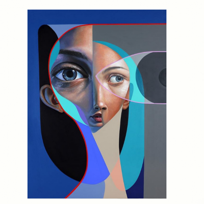 BELIN  - El mujer Azul, 2019 - Impression offset signée 2