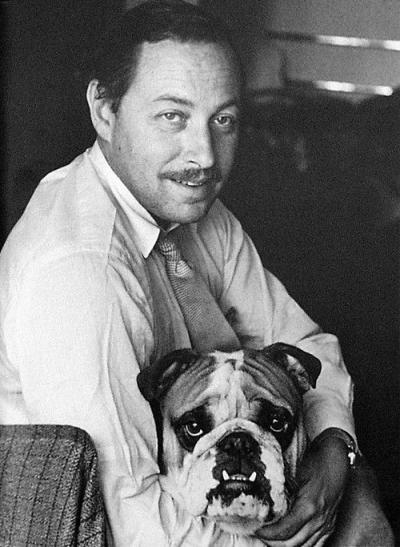 Luc Fournol - Tennessee Williams et son Bulldog a l’Hotel Crillon - Tirage argentique signé 2