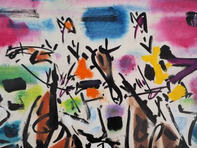 GEN PAUL : Les cavaliers - Aquarelle originale signée 2