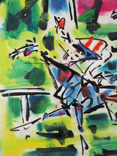 GEN PAUL : Les cavaliers - Aquarelle originale signée 2