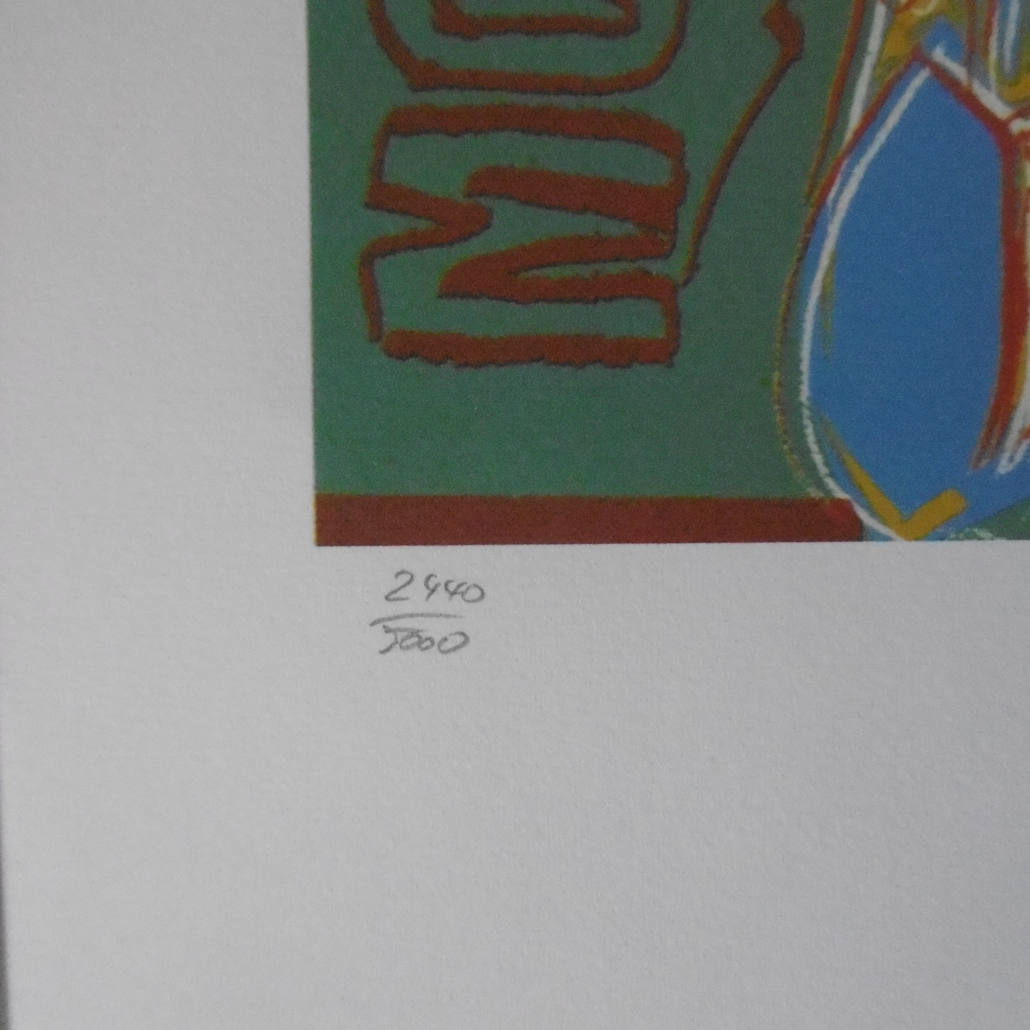 Lithographie Signée Andy Warhol - Muhammad Ali (années 80) - Édition Limitée - 60x60cm
