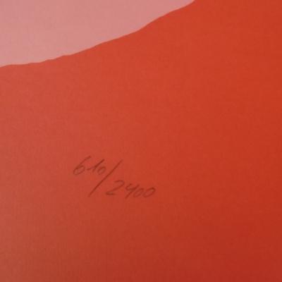 Andy WARHOL (d’après) -  Mao Zedong Rouge, lithographie tampon du cmoa signature dans la planche 2
