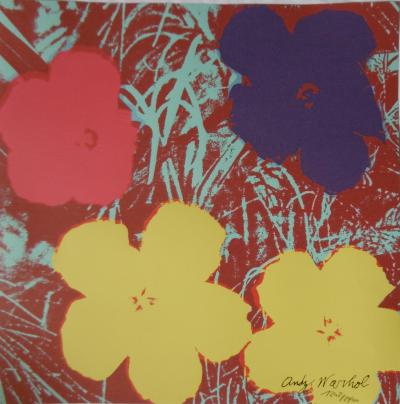 Andy Warhol (d’après) - Poppy Flowers Rouge - Lithographie 2