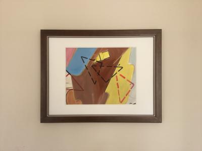 Pepe CACERES  - Composition, 2000 - Gouache signée 2