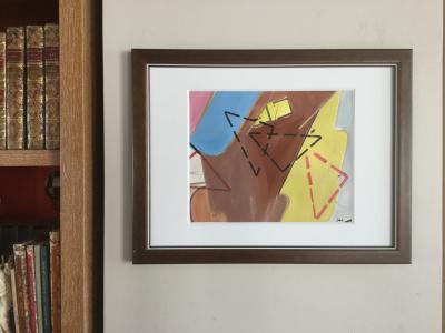 Pepe CACERES  - Composition, 2000 - Gouache signée 2