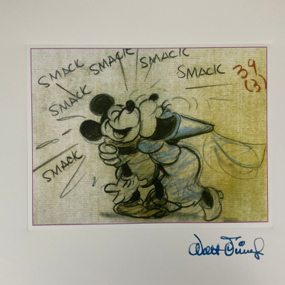Lithograph based on Walt Disney’s Mickey Mouse and  Minnie Smack 2