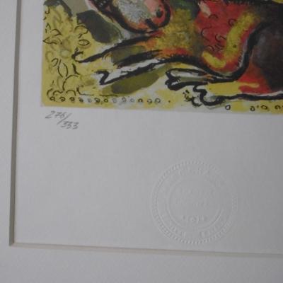 Marc CHAGALL (d’après) Vitraux de Jérusalem, La Tribu de Nephtali,1985, Lithographie 2