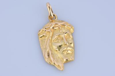 Pendentif Visage de Christ en or jaune 18 carats 2