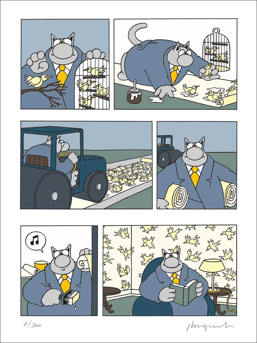 Philippe Geluck Le Chat Oiseau Serigraph Signed In Pencil Comics Plazzart Philippe Geluck Le Chat Oiseau Serigraph Signed In Pencil Comics Plazzart
