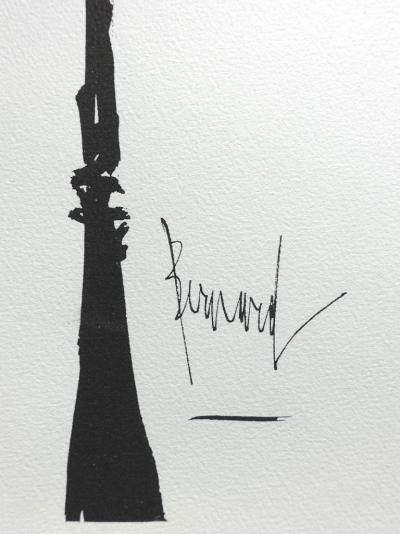 Bernard BUFFET : Paris les reverbères  - DESSIN à l’encre de chine signé #1961 2