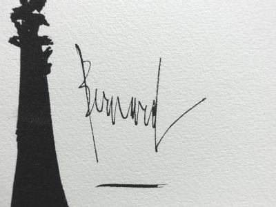 Bernard BUFFET : Paris les reverbères  - DESSIN à l’encre de chine signé #1961 2