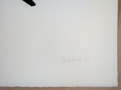 Lynn Russell CHADWICK - Reclining Figure on Green Wave, 1971 - Lithographie originale signée et numérotée 2