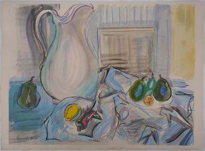 Raoul DUFY - Poires et pot blanc, 1953 - Lithographie Originale Signée