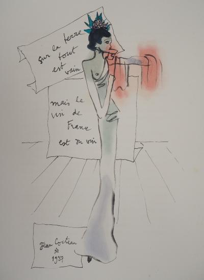 Jean Cocteau: Wine of France - Signed Lithograph 2