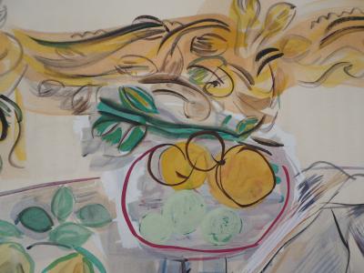 Raoul DUFY : Coupe de fruits sur la table, 1953 - Lithographie Originale Signée 2