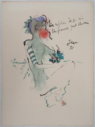 Jean COCTEAU - Ephèbe, Lithographie Signée 2