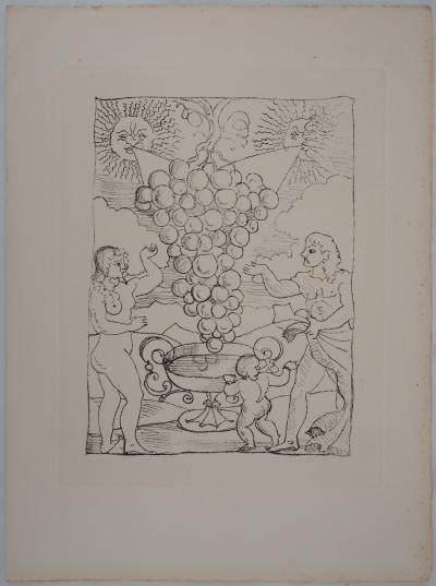 André DERAIN - L'adoration du raisin, Gravure 2