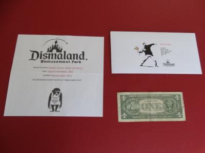 Banksy, billet de Dismaland , graffiti original 2