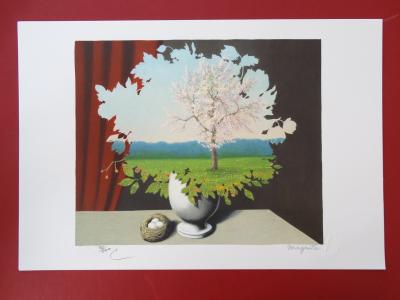 René Magritte (1898-1967). lithographie authentifiée par le COA Fondation Magritte originale 2