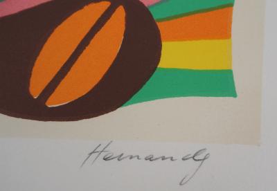 Mariano Hernandez : Hommage à Miro - Lithographie originale signée 2