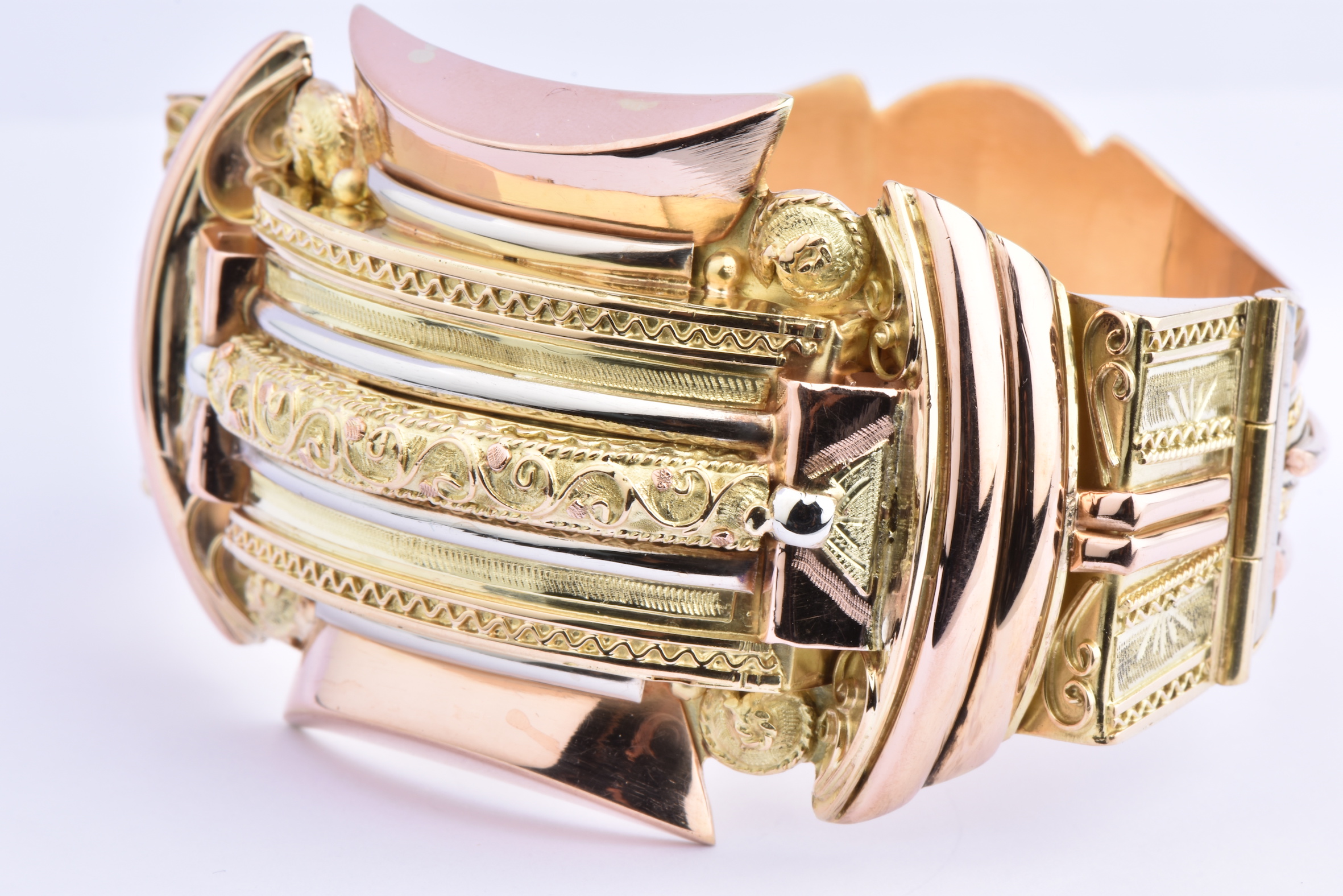 Bracelet Vintage Plaqué Or - Modèle Avec Poinçon - Doré Pour Femme - Occasion