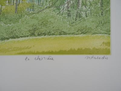 Michel PARADIS : La clairière - Gravure originale signée au crayon 2