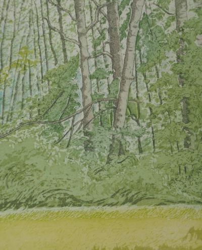 Michel PARADIS : La clairière - Gravure originale signée au crayon 2