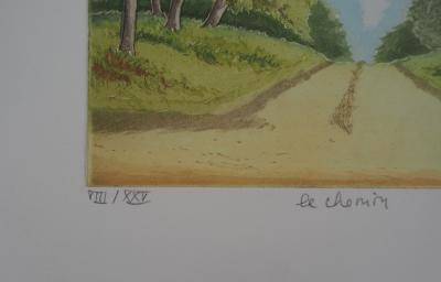 Michel PARADIS : Le chemin - Gravure Originale Signée 2