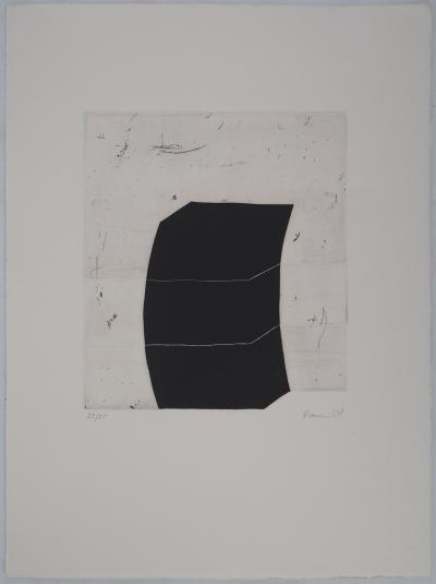 Francesc POL : Rectangle noir - Gravure Originale Signée 2
