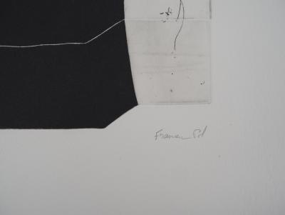 Francesc POL : Rectangle noir - Gravure Originale Signée 2