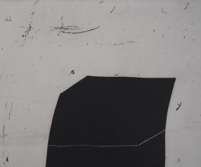 Francesc POL : Rectangle noir - Gravure Originale Signée 2