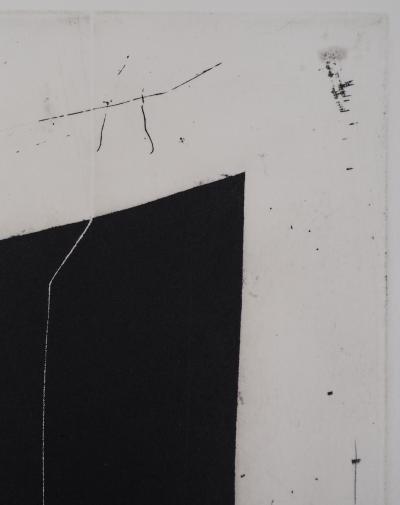 Francesc POL : Composition noire et blanche - Gravure Originale Signée 2