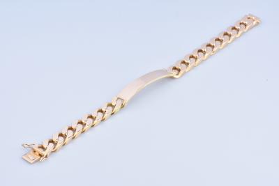 Grand bracelet d’identité en or jaune 18 carats (750 millièmes) 2